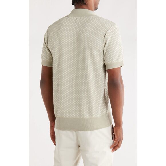 Buffalo David Bitton Willians Notch Collar Shirt Short Sleeve Sweater Mens Large - Picture 14 of 14